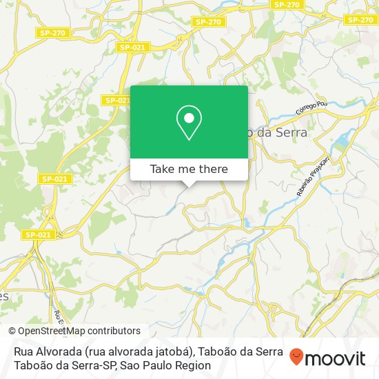 Rua Alvorada (rua alvorada jatobá), Taboão da Serra Taboão da Serra-SP map
