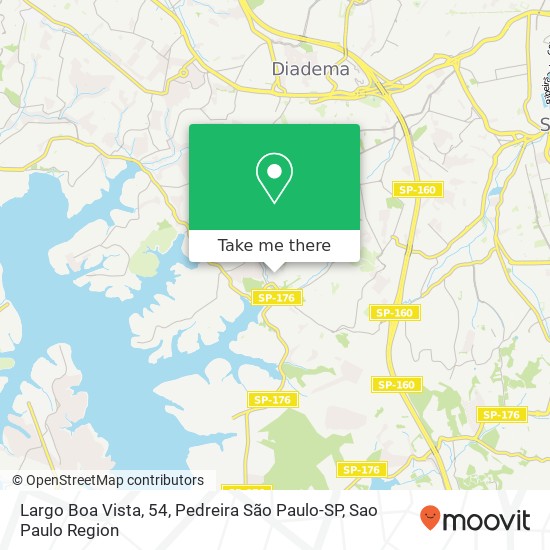 Mapa Largo Boa Vista, 54, Pedreira São Paulo-SP