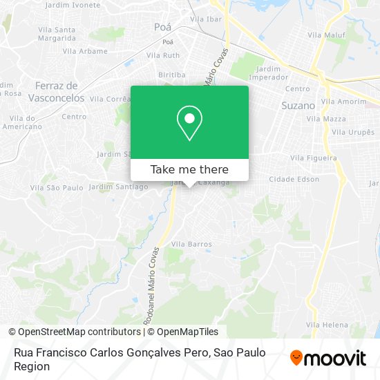 Rua Francisco Carlos Gonçalves Pero map