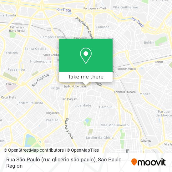 Rua São Paulo (rua glicério são paulo) map