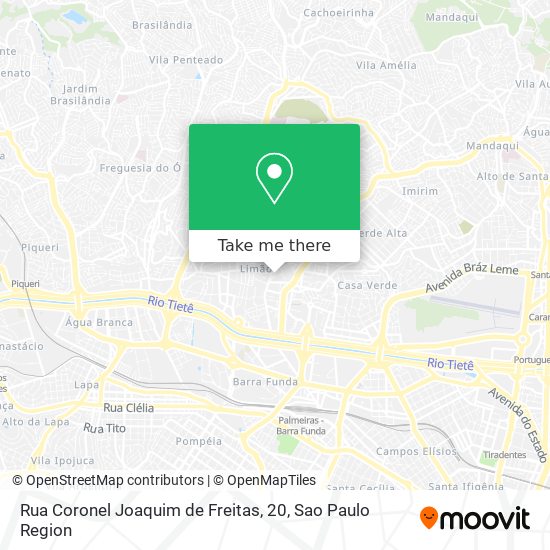 Mapa Rua Coronel Joaquim de Freitas, 20