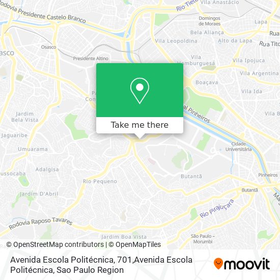 Avenida Escola Politécnica, 701,Avenida Escola Politécnica map