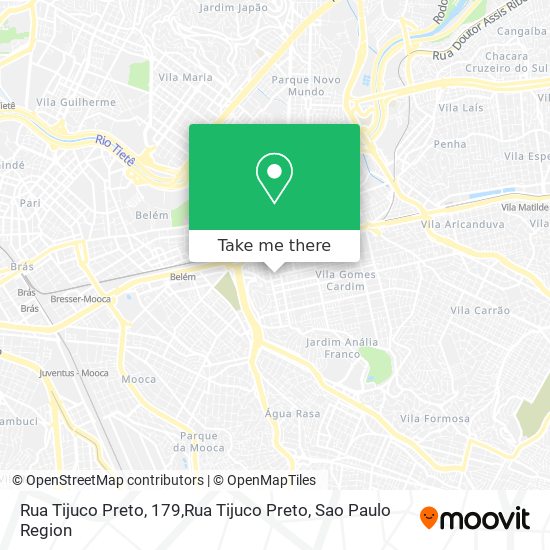 Mapa Rua Tijuco Preto, 179,Rua Tijuco Preto