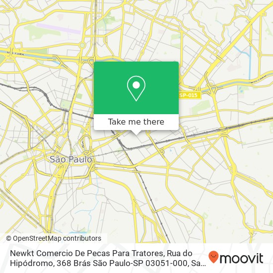 Newkt Comercio De Pecas Para Tratores, Rua do Hipódromo, 368 Brás São Paulo-SP 03051-000 map