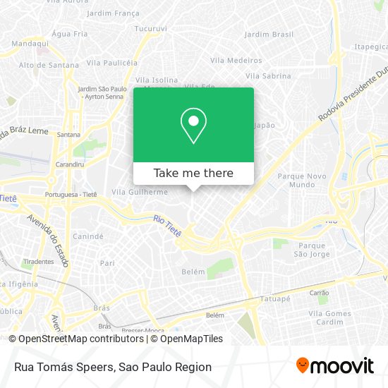 Rua Tomás Speers map