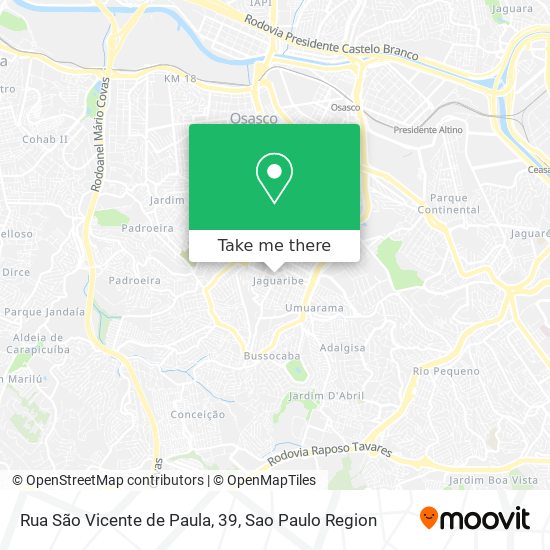 Mapa Rua São Vicente de Paula, 39
