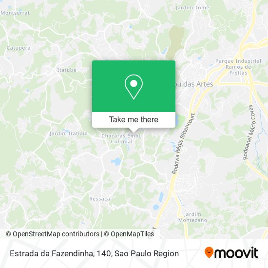 Estrada da Fazendinha, 140 map