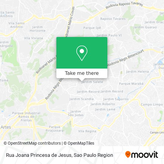 Rua Joana Princesa de Jesus map