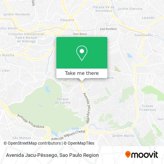 Mapa Avenida Jacu-Pêssego