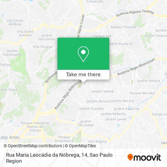 Rua Maria Leocádia da Nóbrega, 14 map