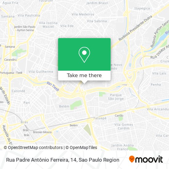 Mapa Rua Padre Antônio Ferreira, 14