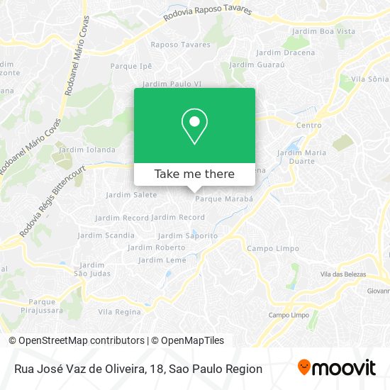Rua José Vaz de Oliveira, 18 map