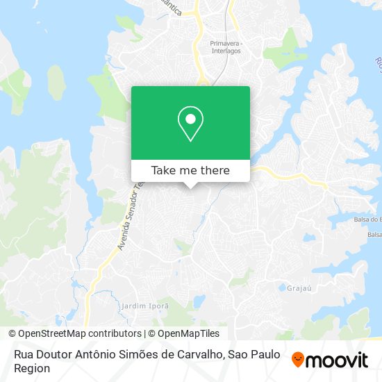 Mapa Rua Doutor Antônio Simões de Carvalho
