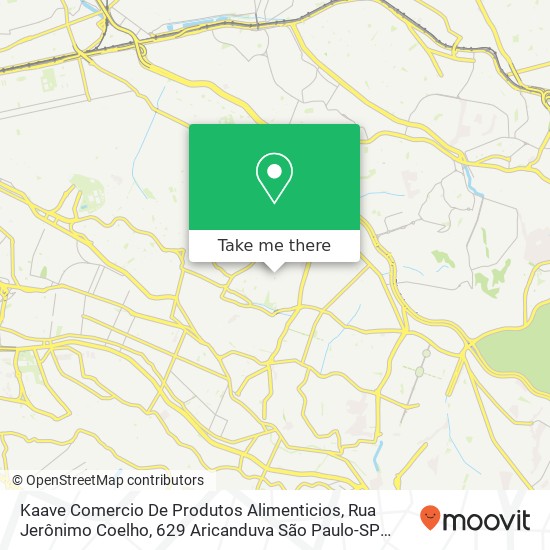 Kaave Comercio De Produtos Alimenticios, Rua Jerônimo Coelho, 629 Aricanduva São Paulo-SP 03470-040 map