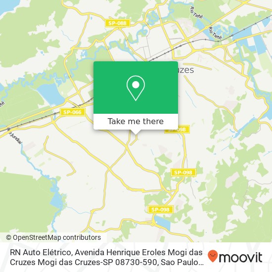 Mapa RN Auto Elétrico, Avenida Henrique Eroles Mogi das Cruzes Mogi das Cruzes-SP 08730-590