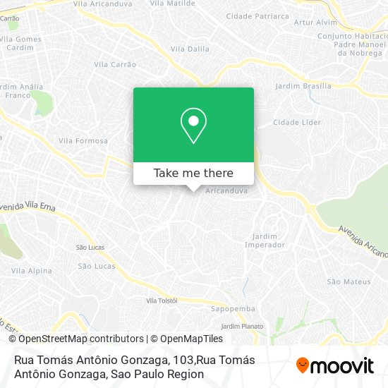 Mapa Rua Tomás Antônio Gonzaga, 103,Rua Tomás Antônio Gonzaga