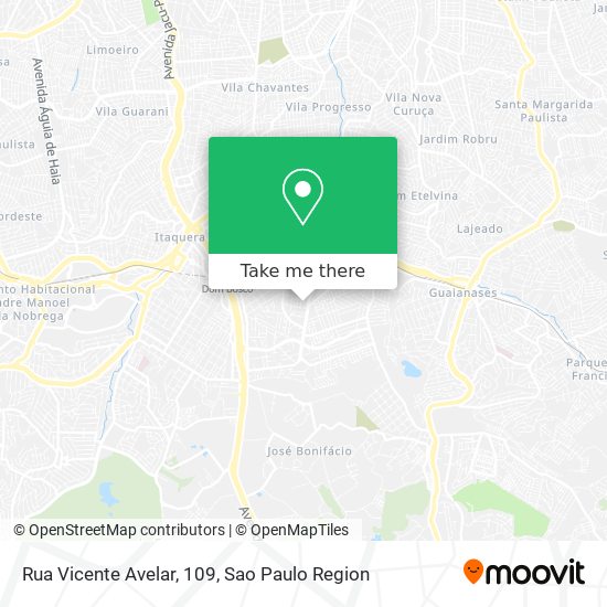 Mapa Rua Vicente Avelar, 109