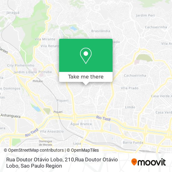 Mapa Rua Doutor Otávio Lobo, 210,Rua Doutor Otávio Lobo