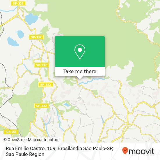 Mapa Rua Emílio Castro, 109, Brasilândia São Paulo-SP