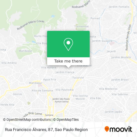 Mapa Rua Francisco Álvares, 87