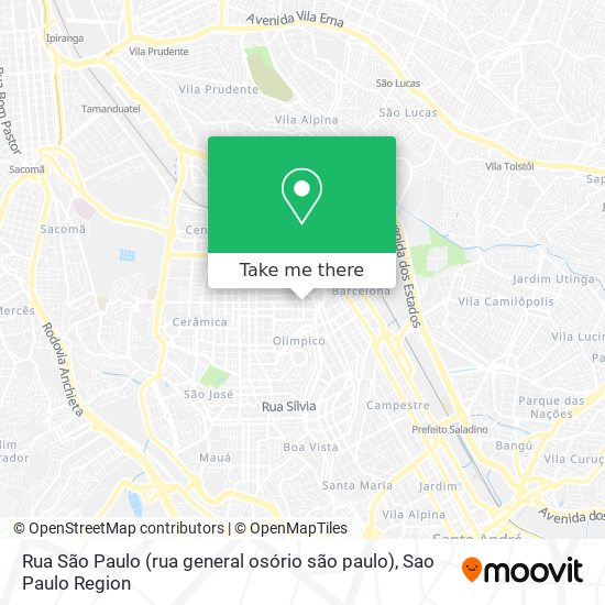 Mapa Rua São Paulo (rua general osório são paulo)