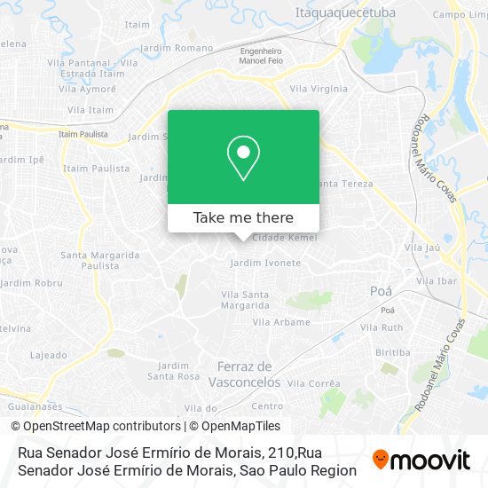 Mapa Rua Senador José Ermírio de Morais, 210,Rua Senador José Ermírio de Morais