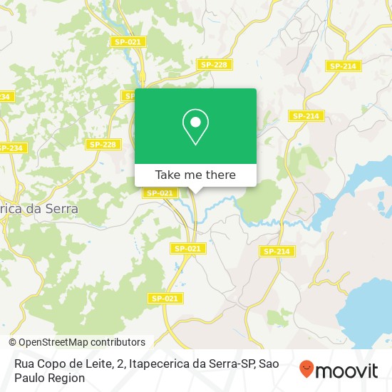 Mapa Rua Copo de Leite, 2, Itapecerica da Serra-SP