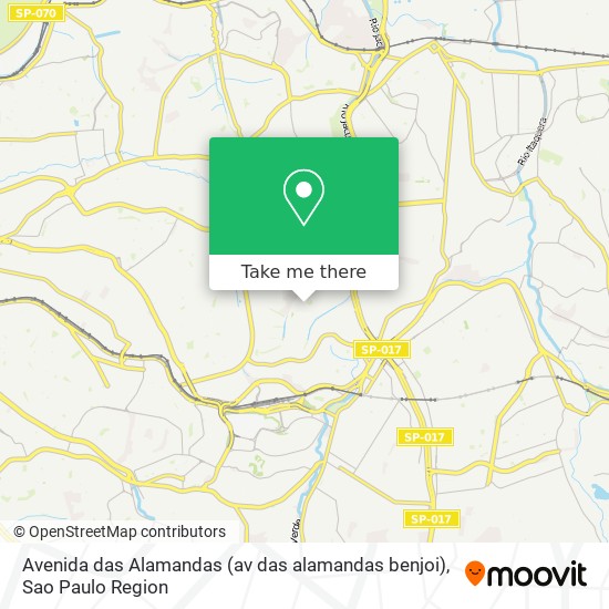 Mapa Avenida das Alamandas (av das alamandas benjoi)