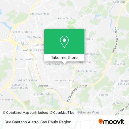 Mapa Rua Caetano Aletto