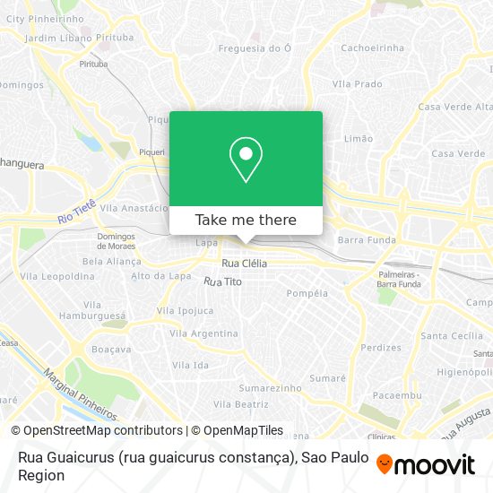 Rua Guaicurus (rua guaicurus constança) map