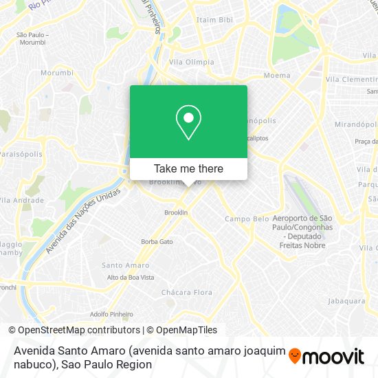 Avenida Santo Amaro (avenida santo amaro joaquim nabuco) map