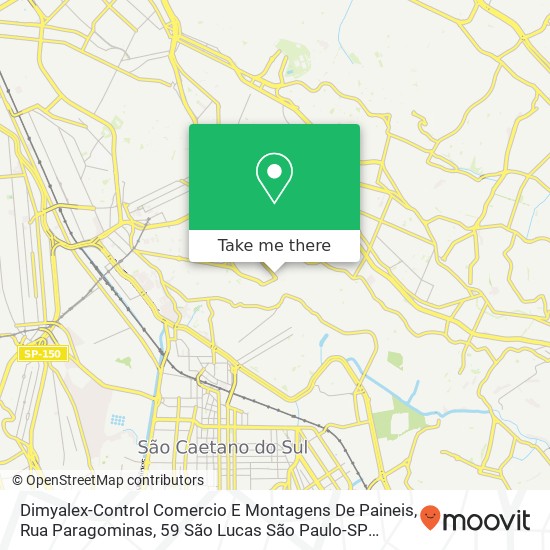 Mapa Dimyalex-Control Comercio E Montagens De Paineis, Rua Paragominas, 59 São Lucas São Paulo-SP 03224-090