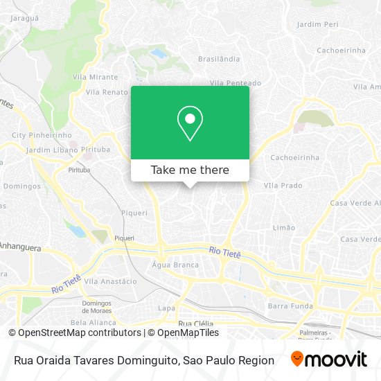 Mapa Rua Oraida Tavares Dominguito