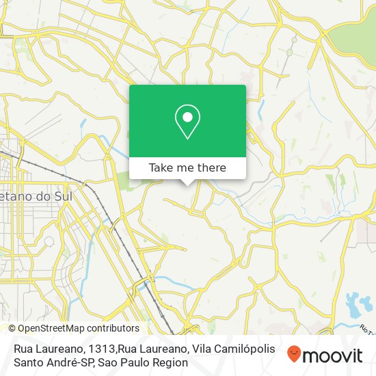 Mapa Rua Laureano, 1313,Rua Laureano, Vila Camilópolis Santo André-SP