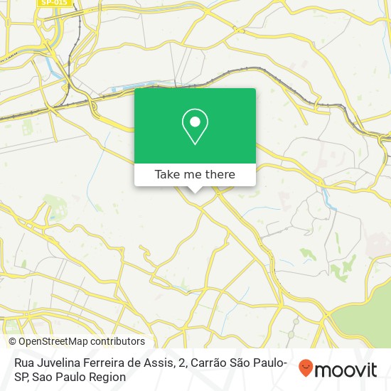 Rua Juvelina Ferreira de Assis, 2, Carrão São Paulo-SP map