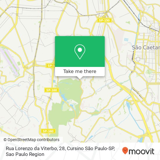 Mapa Rua Lorenzo da Viterbo, 28, Cursino São Paulo-SP