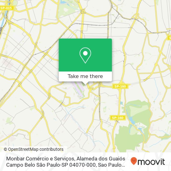 Monbar Comércio e Serviços, Alameda dos Guaiós Campo Belo São Paulo-SP 04070-000 map