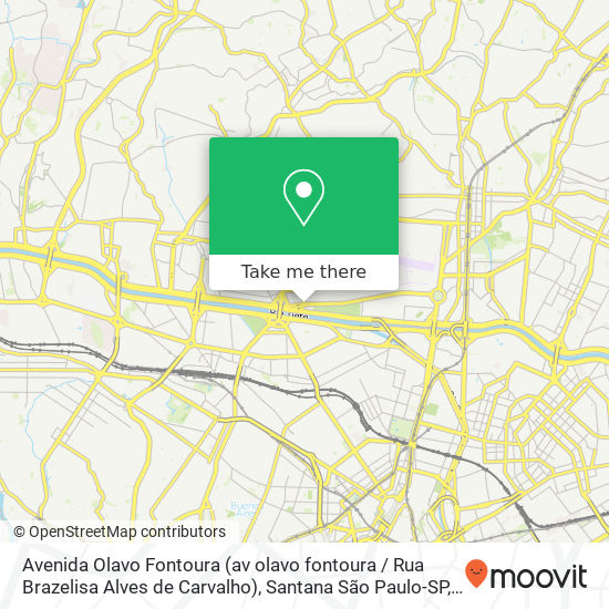 Avenida Olavo Fontoura (av olavo fontoura / Rua Brazelisa Alves de Carvalho), Santana São Paulo-SP map