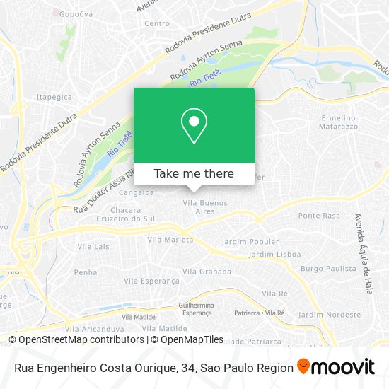 Mapa Rua Engenheiro Costa Ourique, 34