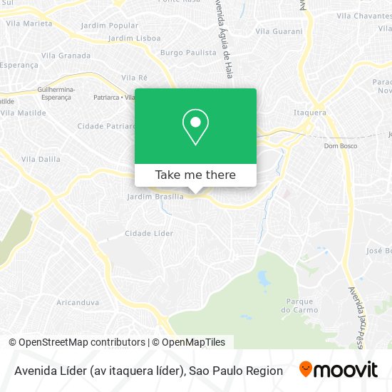 Avenida Líder (av itaquera líder) map