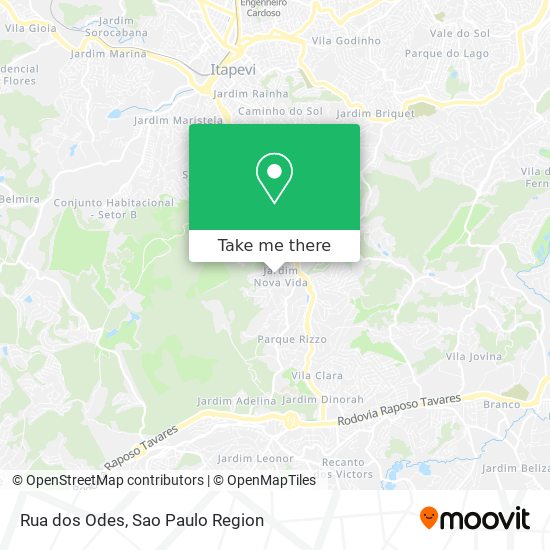 Rua dos Odes map