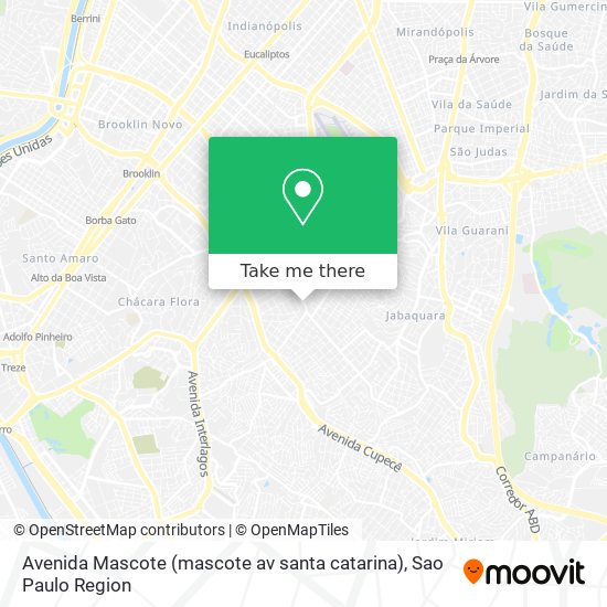 Mapa Avenida Mascote (mascote av santa catarina)