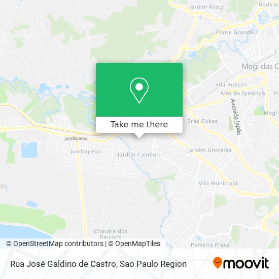 Rua José Galdino de Castro map