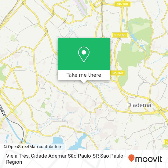 Mapa Viela Três, Cidade Ademar São Paulo-SP