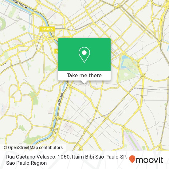 Mapa Rua Caetano Velasco, 1060, Itaim Bibi São Paulo-SP