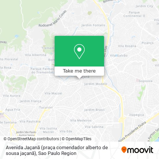 Avenida Jaçanã (praça comendador alberto de sousa jaçanã) map