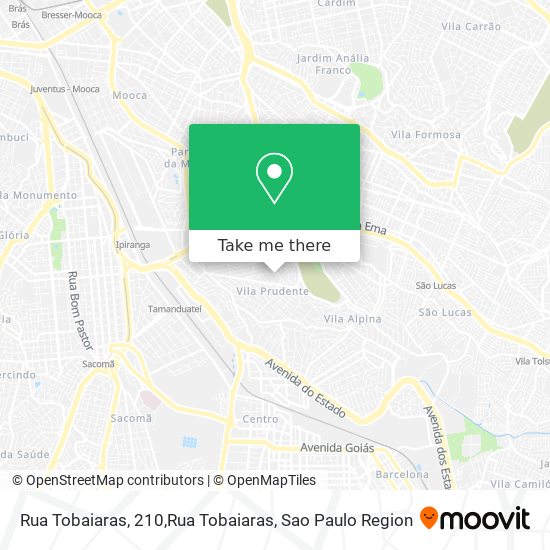 Mapa Rua Tobaiaras, 210,Rua Tobaiaras