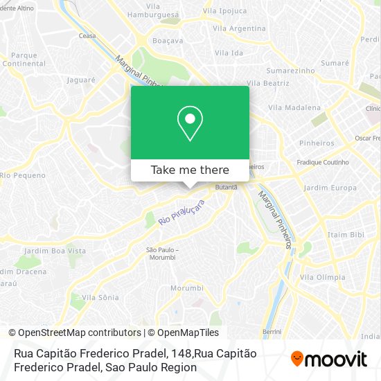 Mapa Rua Capitão Frederico Pradel, 148,Rua Capitão Frederico Pradel