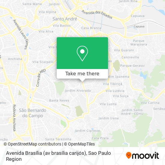 Avenida Brasília (av brasília carijós) map