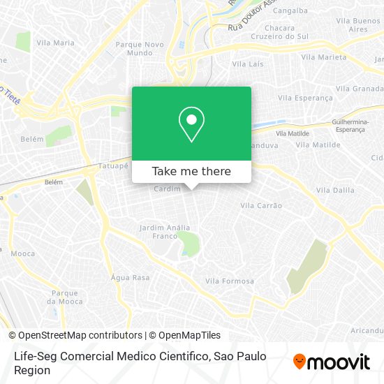 Life-Seg Comercial Medico Cientifico map